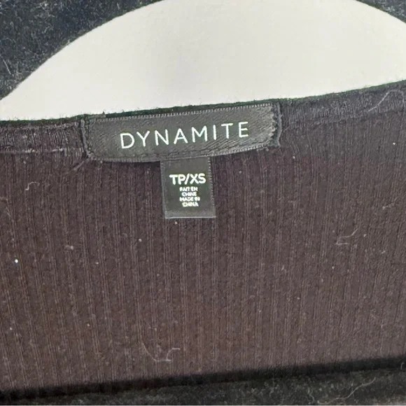 Dynamite Black Cut-Out Crop Top - Picture 4 of 4